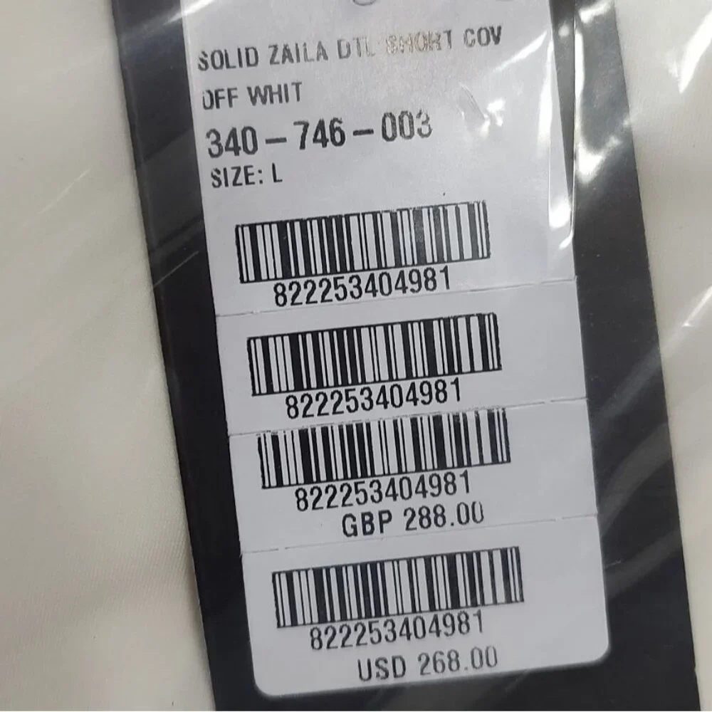 VIX Cover Up L white Solid Zaila Short Cover-up Cut Out Resortwear - Picture 13 of 13